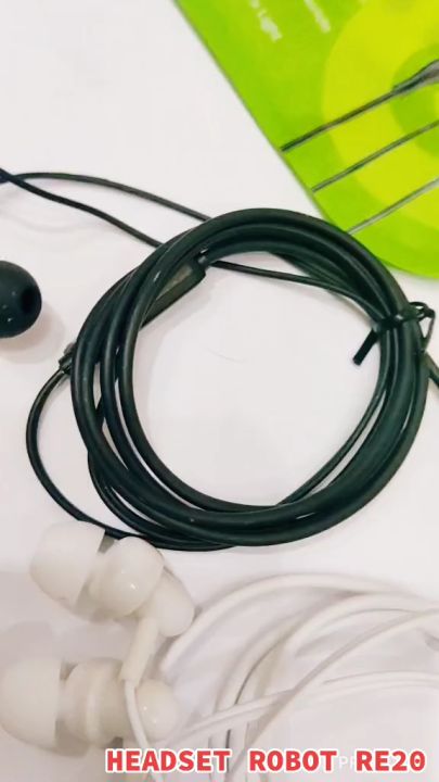 Headset Robot RE20 Wired Headset Earphone Bass Android Iphone Jack