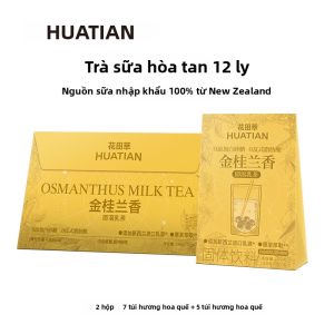 HUATIANCUI | Gói Bột Trà Sữa Đào Hoa Nhài Nhẹ
