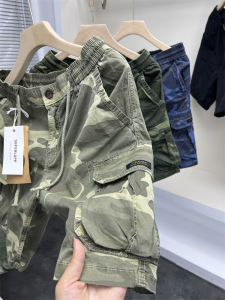 Fashionable Camouflage Military Series Multi-Pocket Workwear Shorts Mens Summer Japanese Retro Five-Part Workwear Shorts