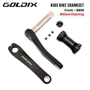 GOLDIX | GOLDIX Kids Bike Crankset 110/127/140/150/155mm Length Aluminum Alloy Forged Crank Arm CNC Machining with Chainring Guard