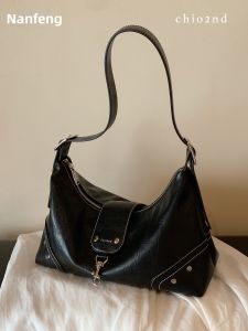 CHIO‘2ND | Retro Motorcycles Underarm Bag Hobo Style Commuter Shoulder Tote