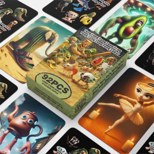 92pcs Tralalero Tralala Cards Anime Italian Brainrot Game Card Tungtung Sahur Photo Collection Kids Party Cosplay Classic Toys