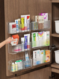 Wall-Mounted Medicine Storage Box Thin Multi-Layer Rack Home Use Organizing Holder Plastic Material from Guangdong China