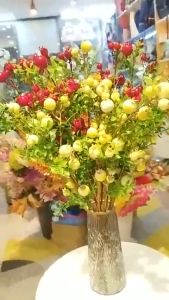 Cành Lựu Phú Quý Thu Hút Tài Lộc 6 Nhánh 18 Trái Hàng Nhập Khẩu Cắm Bình Hoa Trang Trí Decor