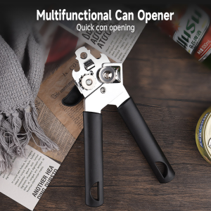 Stainless steel multi-function kitchen professional can opener Safe operation with handle and lid Household kitchen tools⚡PH deliveryIn stock⚡