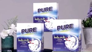 ผงซักฟอกเพียว ล๊อตใหม่ สูตรพรีเมียมเข้มข้นพิเศษ ช่วยประหยัดความรู้ 10 ครั้ง