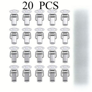 20pcs Mini Spring Loaded Toggle Latches Metal Box Latch Catch Hardware Fastener Drawer Toolbox Cabinet Door Case Lock Closure