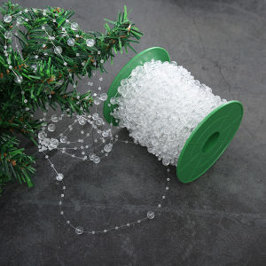 New Acrylic Transparent Bead Chain Wedding Holiday Decoration Christmas Tree Decor Accessories Festive Wedding Celebration
