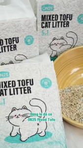 Cát vệ sinh mèo 5in1 Caton25 Đậu Mix Đất Sét Khử mùi Vón nhanh