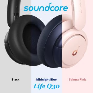 Limited Edition SOUNDCORE Life Q30 Midnight Blue Hybrid Active Noise Cancelling Headphones with Multiple Modes Hi-Res