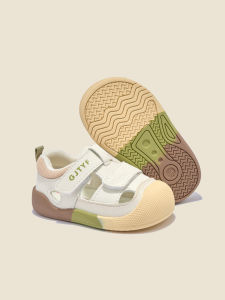 Breathable Soft Bottom Summer Baby Shoes Boys Girls Walking Shoes Anti-Slip Collision Proof Leather Sandals for 1-3 Years Old
