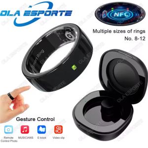 NFC Smart Ring 2025 Multi-sport 5ATM Waterproof Smartring Bluetooth health Heart Rate Blood Oxygen Sleep Monitor Men Women Ring