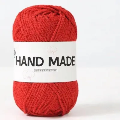 Handcrafted Cotton Yarn 2mm Hollow Hook Bag DIY Beach Vacation Handwoven Thickened round Rope Neutral Decorative Craft Yarn
