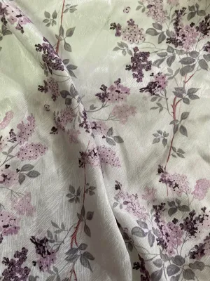 Sale 2 khúc 80cm x 1m5 vải lụa gấm hoa lỗi nhỏ gần biên như ảnh đủ may bộ bé áo kiểu (X15)