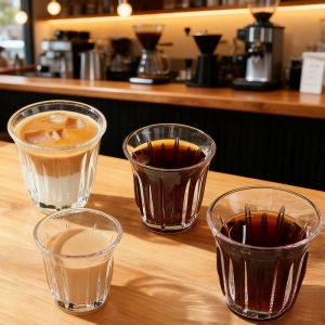 90/130/160/200ML Clear glass coffee cup heat-resistant cocktail glass beer glass breakfast milk cappuccino latte glass coffee