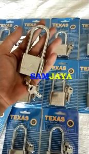 GEMBOK PUTIH / GEMBOK ANTI MALING PENDEK & PANJANG (KOTAK) TEXAS