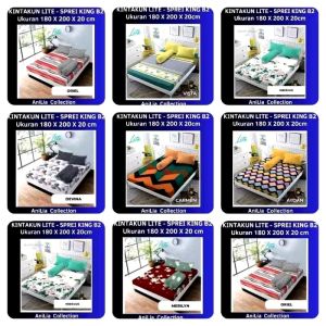 Sprei Kintakun Lite 180x200x20cm King Size Halus Adem Tidak Luntur