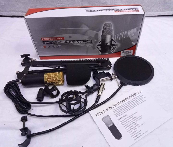 100 original condenser Microphone kit with V8 Sound Card Lazada PH
