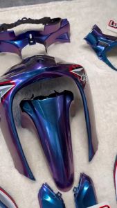 ชุดสีเวฟ110i new(2011-2018 ไม่ใช่ตัวLED) สีเอฟเฟคมุกเกร็ดฉ่ำๆ พร้อมลายแดง 15ชิ้น ชุดใหญ่ เฟรมเวฟ110i new  (  สนิท 100% มีรับประกันสินค้า )