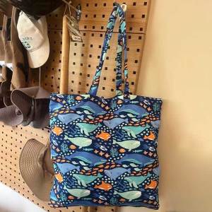Adorable Little Fish Large Capacity Shopping Bag Lightweight Summer  Style Lazy Trend Cotton Bag Eco-friendly Bag