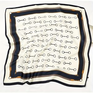 Luxury Fashion Print 70*70cm Silk Square Scarf Women Soft Satin Hairband Neckerchief Tie Female Headband Foulard Bag Ribbon
