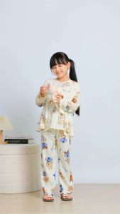 Setelan Anak Perempuan Labubu Karin Leunglikidswear Bahan Rayon Adem - Pakaian Fashion