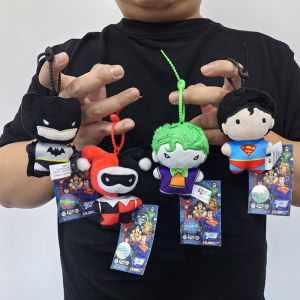 9cm Batman Superman Plush Keychain DC Justice League 9cm Harley Quinn Joker Cute Cartoon Movie Dolls Creative Christmas Gifts