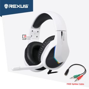Rexus Headset Gaming Vonix F80 RGB Garansi Resmi 1 Tahun Free Splitter
