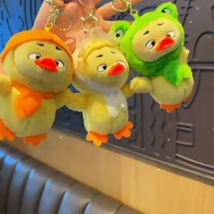 Gantungan Kunci Gold Bag Charm Upset Duck Premium Pastel Bebek Fluffy Lembut Manis Lucu Unik Imut Termurah Grosir Cod