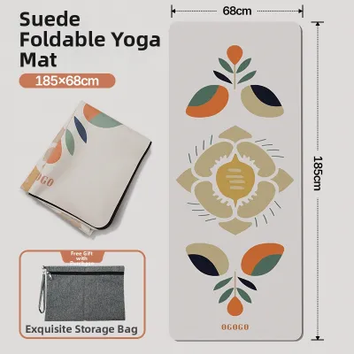 OGOGO | Folding Thin Suede Natural Rubber Anti-slip Travel Yoga Mat