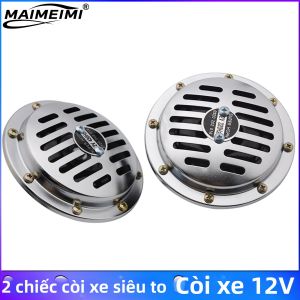 RYSJM | Còi Điện Đa Năng 12V Mạ Crôm Nhôm Tần Số Cao Thấp Dành Cho Xe Sedan Xe Tải - Còi Đa Âm Thanh Âm Lượng Lớn