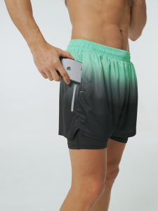 KAMB Celana Pendek Olahraga Sport dengan Kantong Warna Gradasi Desain Fungsional & Nyaman untuk Aktivitas Olahraga Size M-4XL