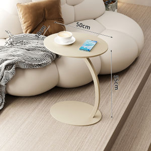 Cream Style Side Table Living Room Movable Sofa Edge round Table Silent Wind Net Red Small Coffee Table Modern Simple Bedside Table