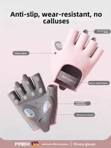 FABX | Anti-Callus Anti-Slip Gym Gloves for Dumbbell and Kettlebell Training