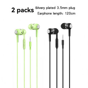 NNBILI 1-4pcs 3.5mm Wired Earphone In Ear HIFI Heavy Bass Earbuds Monitor Sports Stereo Music Gaming Headphone with Microphone