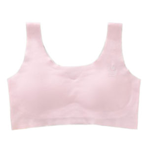 MiiOW | Catwoman Girls Sports Bra Thin Summer School Students Development Stage One No Trace Vest Style Underwear Fixed Strap Design