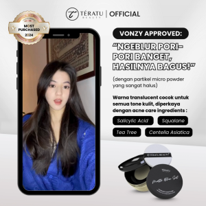 [HIGH DEMAND] TERATU BEAUTY 15 gr Matte Blur Set Translucent Loose Powder with Salicylic Acid Centella Asiatica Tea tree