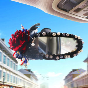 Elegant Universal Car Decorative Rearview Mirror Cover Stylish New Model Reflective Mirror Case Beautiful Car Interior Accessories
