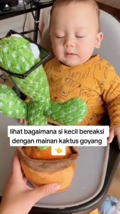 COD Mainan Kaktus Bergoyang: Boneka Interaktif & Edukasi