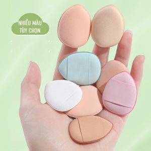 Hộp 5 Mút Tán Kem Nền Mini Đeo Ngón Tay Che Khuyết Điểm Nhỏ Gọn Tiện Lợi Giúp Lớp Trang Điểm Trên Gương Mặt Trở Nên Mỏng Mịn Đều Màu Và Tự Nhiên Hơn
