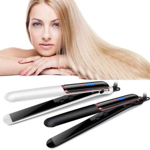 Professional Hair Straightener Ceramic Fast Heat-Up Negative Ion Electric Hair Flat Iron Lcd Display Hair Straightener