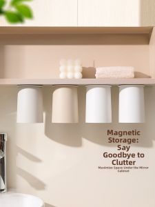 ECEJU | Magnetic Hanging Cup and Toothbrush Holder