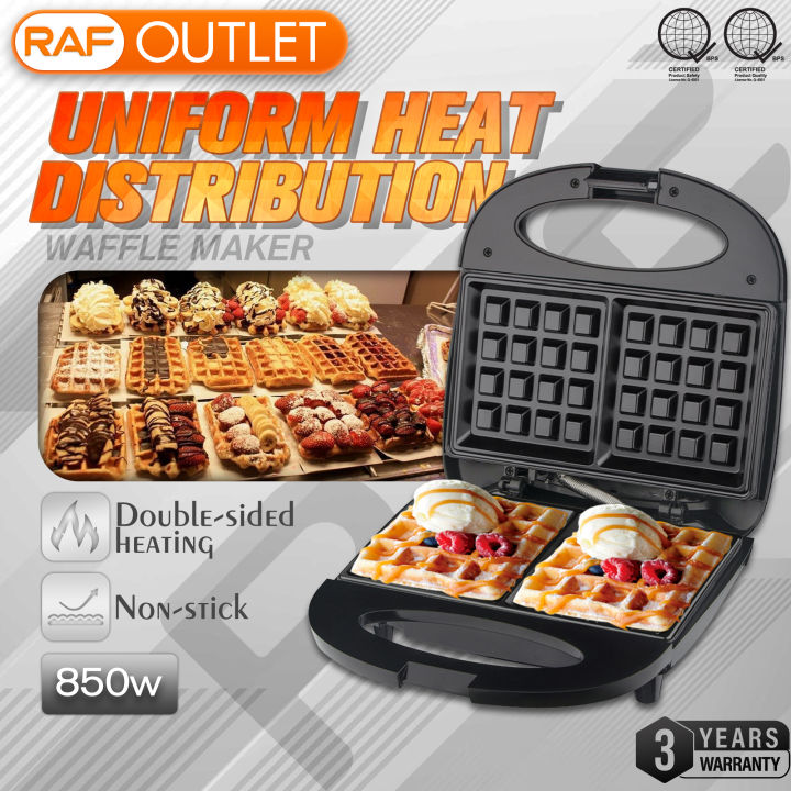 RAF Waffle Maker Easy Clean Non-Stick Electric Breakfast Machine ...