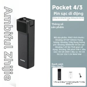 AMBITFUL | Sạc Nhanh Đạt Chuẩn Hàng Không cho Pocket3/4 Được Chứng Nhận 3C