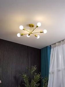 6 Head Ceiling Light Holder Modern Style Lights Chandelier Hanging Ceiling Lamp Home Living/MS