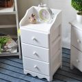 30cm Narrow Corner Storage Cabinet Solid Wood Korean Style Mini Bedside ...