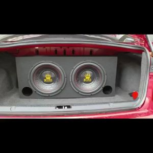 King Car Audio COMBO Set MonoBlock Amplifer 2000w + Double 12" Woofer 500/650/1000w with Box  8Ga Cable Kit Set ( FREE CABLE WOOFER )