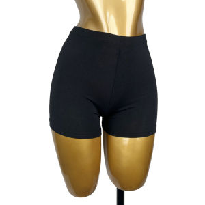 Womens Latin Dance Pants Black Flat Angle Safety Bottoms Practice Clothes Anti-Light Short Shorts Cotton Fitness Yoga Wear