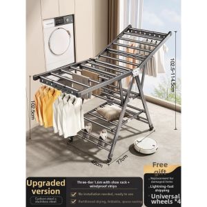 Foldable Indoor Baby Clothing Drying Rack