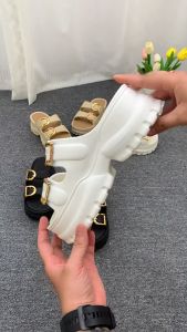 UoMeAi Sandal Wanita Kekinian Tinggi Sandal Fuji Wanita Wedges Korea Sandal Jelly Wanita